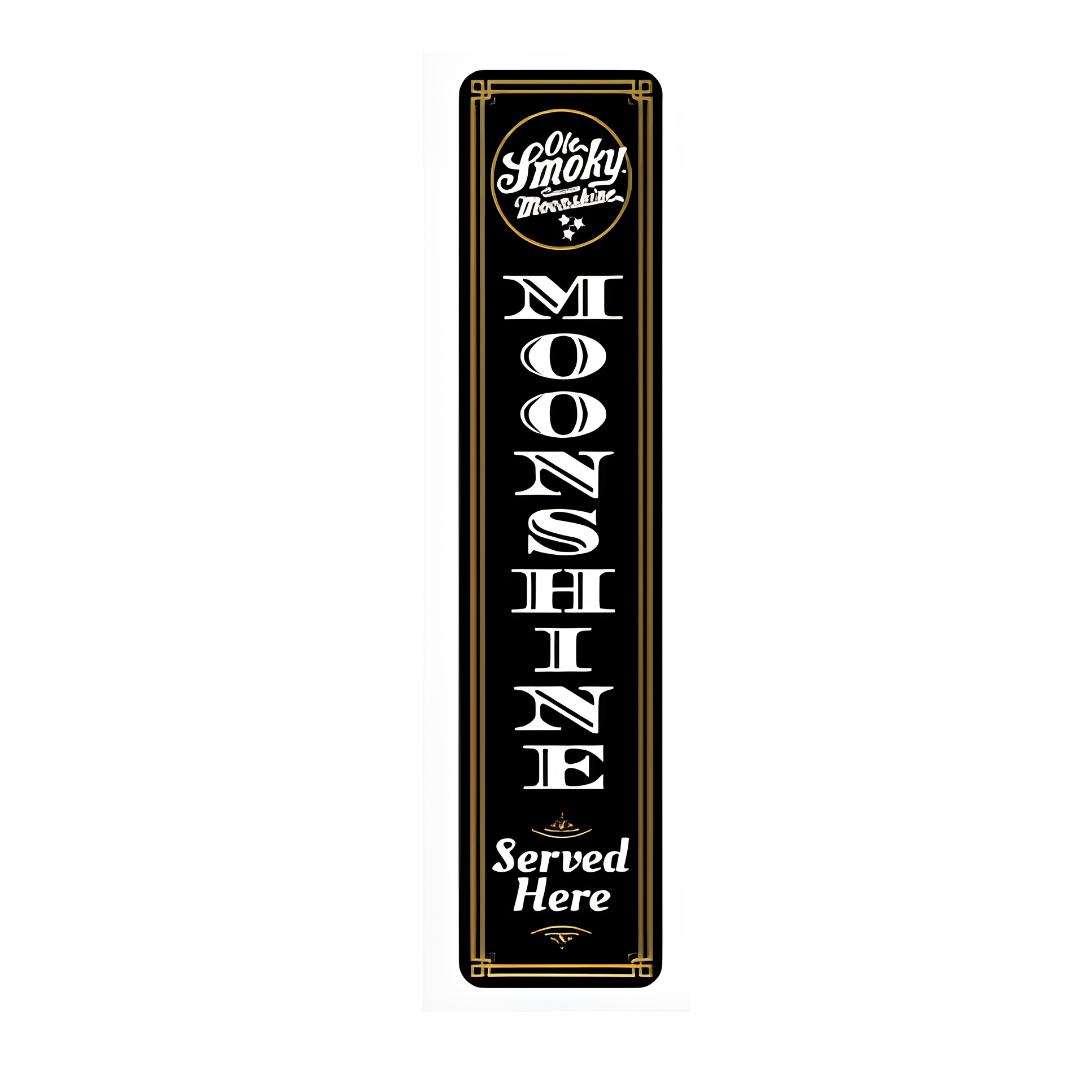 Placa Metálica "Moonshine Served Here" 4x18