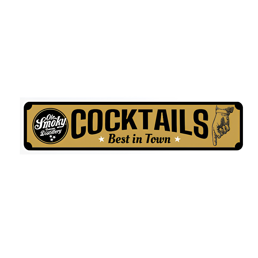 Placa Metálica "Best Cocktails " 4x18